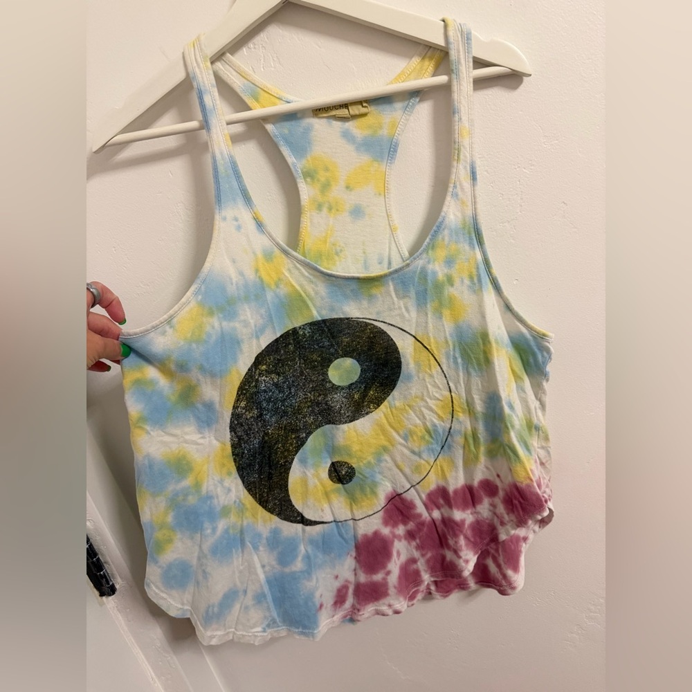 Colorful Tie-Dye Yin Yang Tank Top